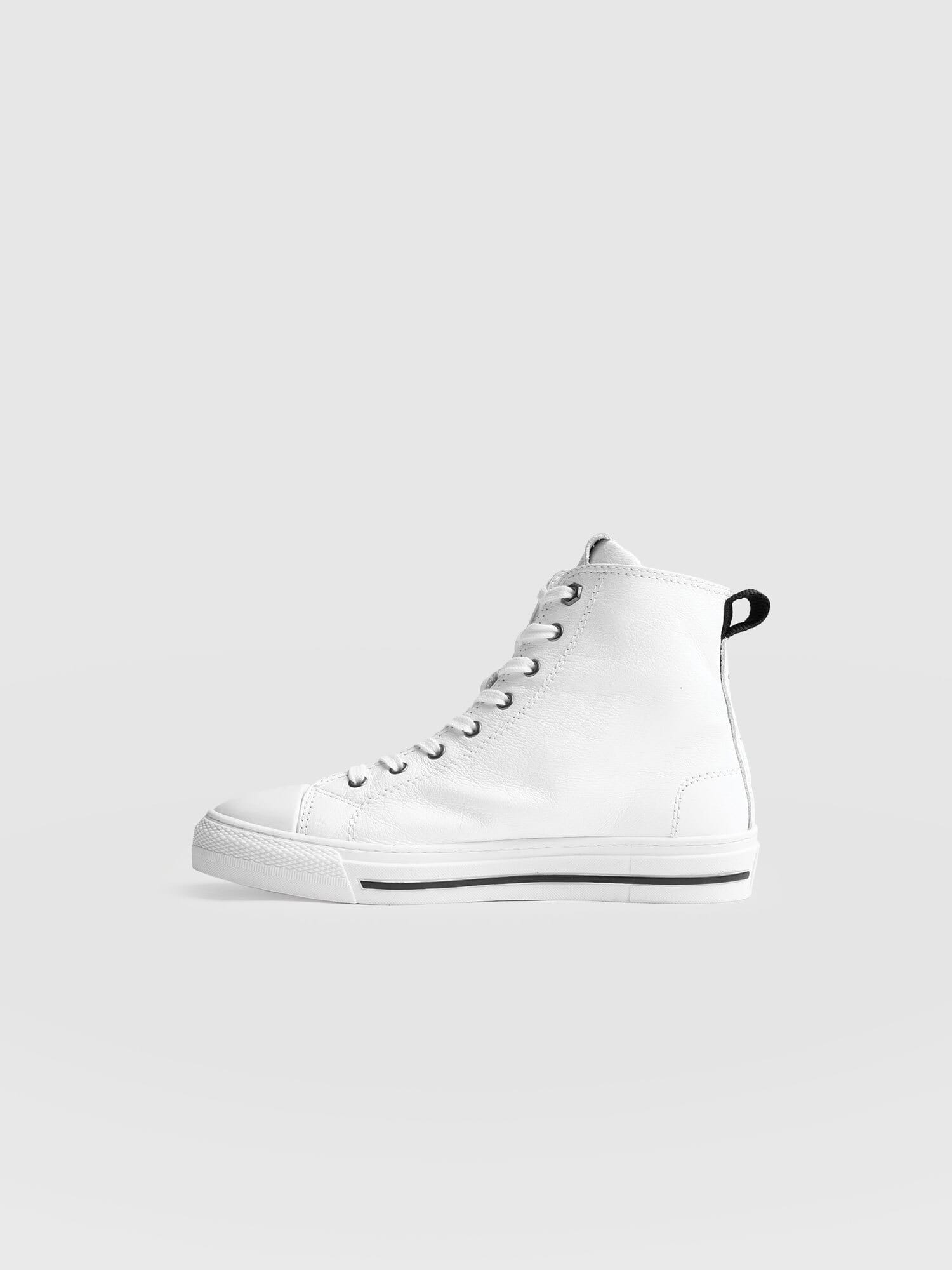 Skye High Top Trainer - White