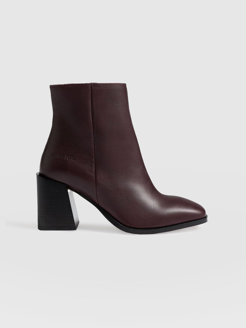 Sloane Ankle Boot - Burgundy