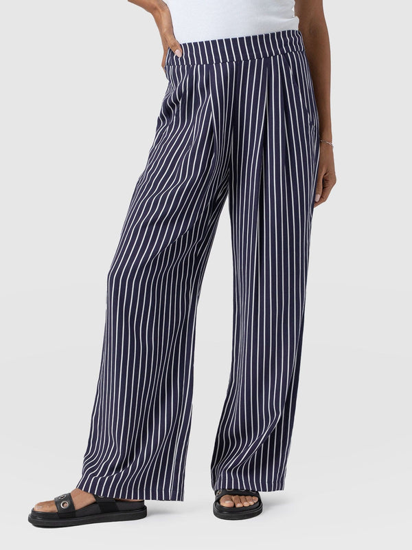 Sloane Pant - Navy Stripe