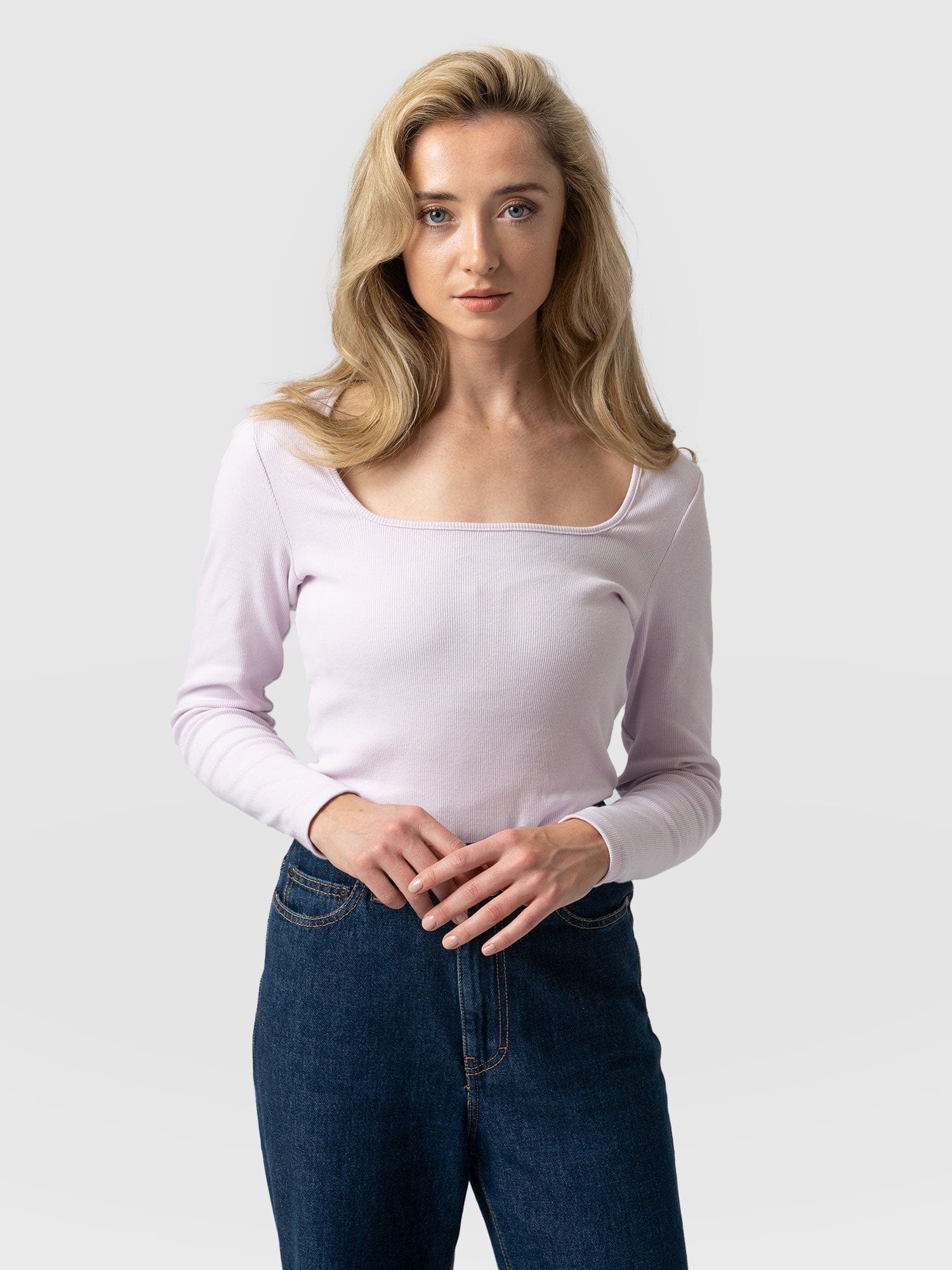 Sloane Ribbed Top - Lilac