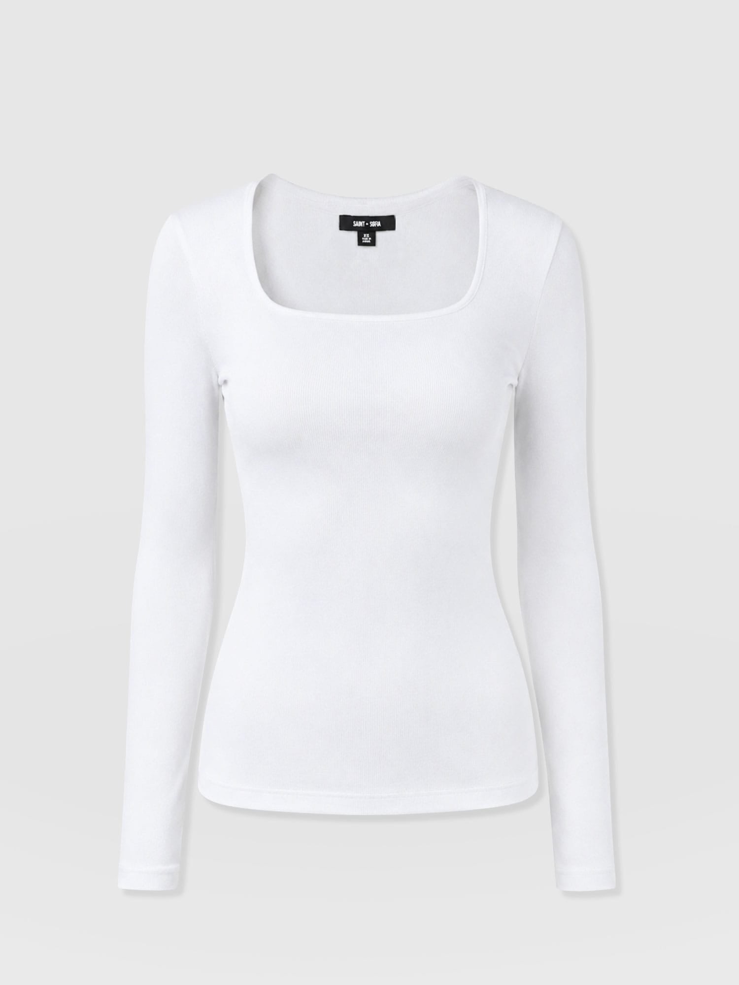 Sloane Ribbed Top - White