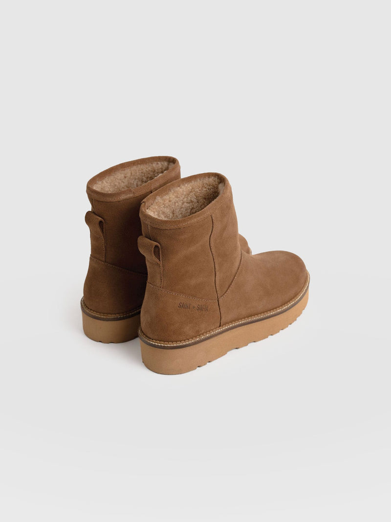 Sloane Shearling Boot - Camel