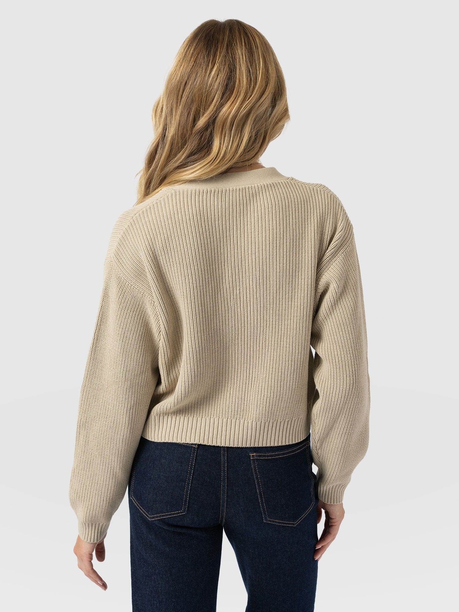 Soho Crop Cardigan - Beige