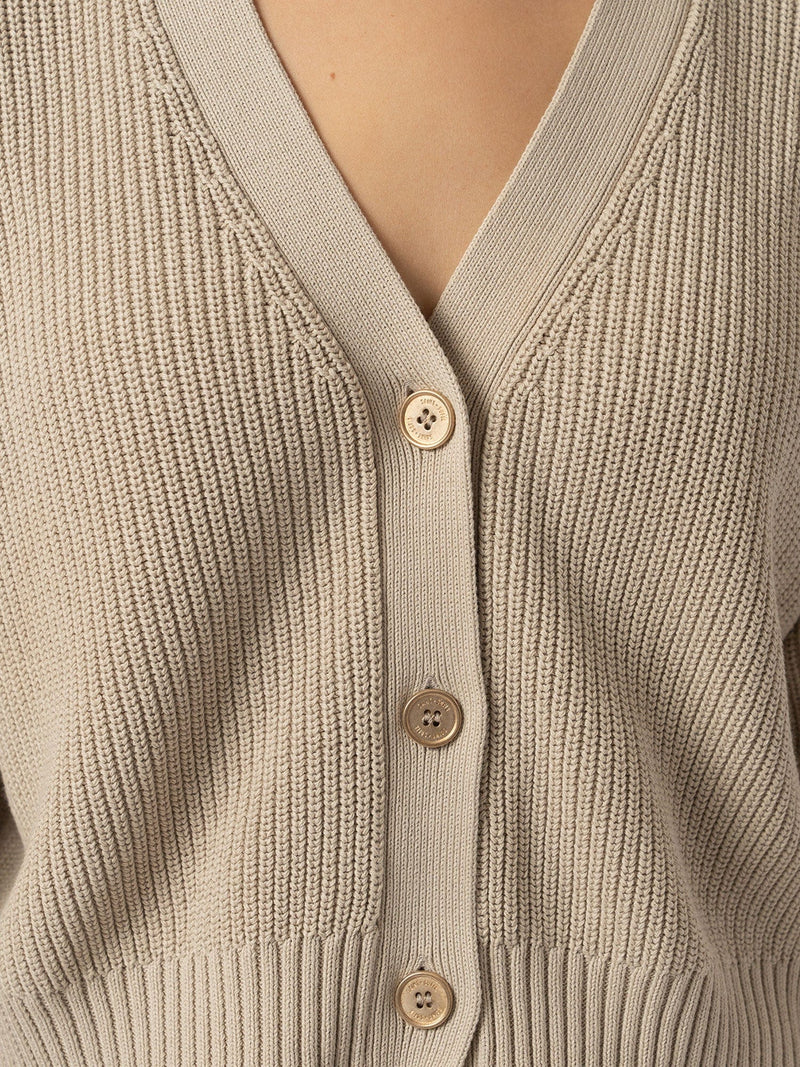 Soho Crop Cardigan - Beige