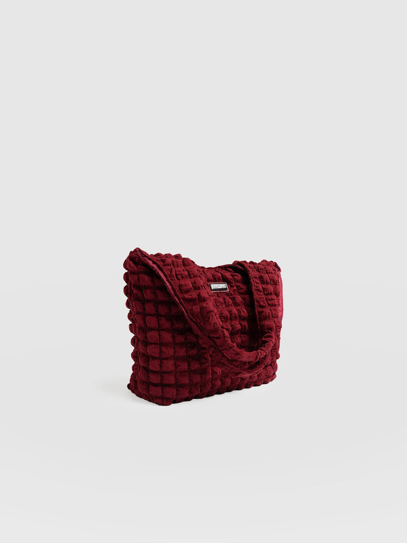 Soho Shoulder Tote Bag - Burgundy