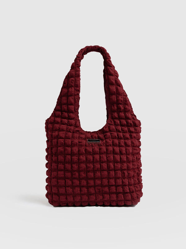 Soho Shoulder Tote Bag Burgundy Women's Bags Saint Sofia® UK