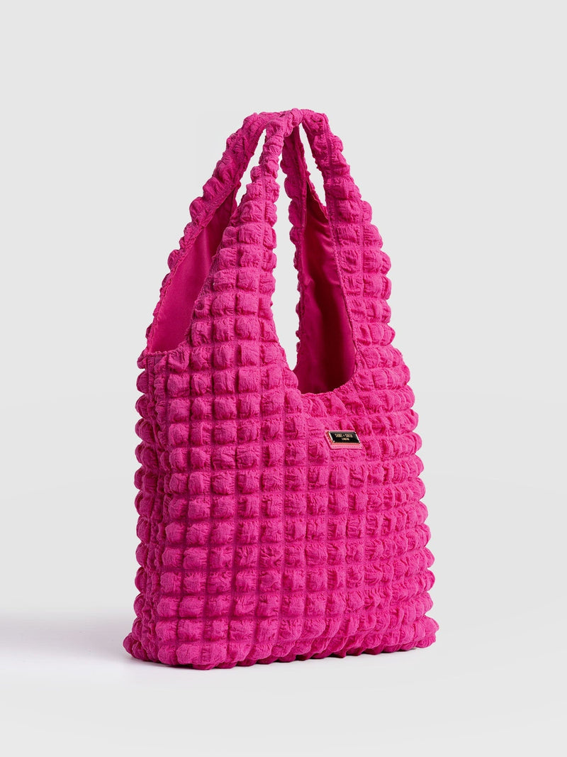 Soho Shoulder Tote Bag - Fuchsia Pink