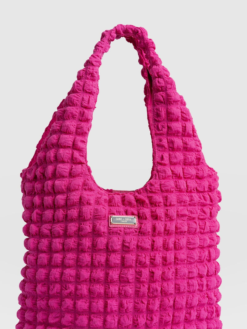 Soho Shoulder Tote Bag - Fuchsia Pink