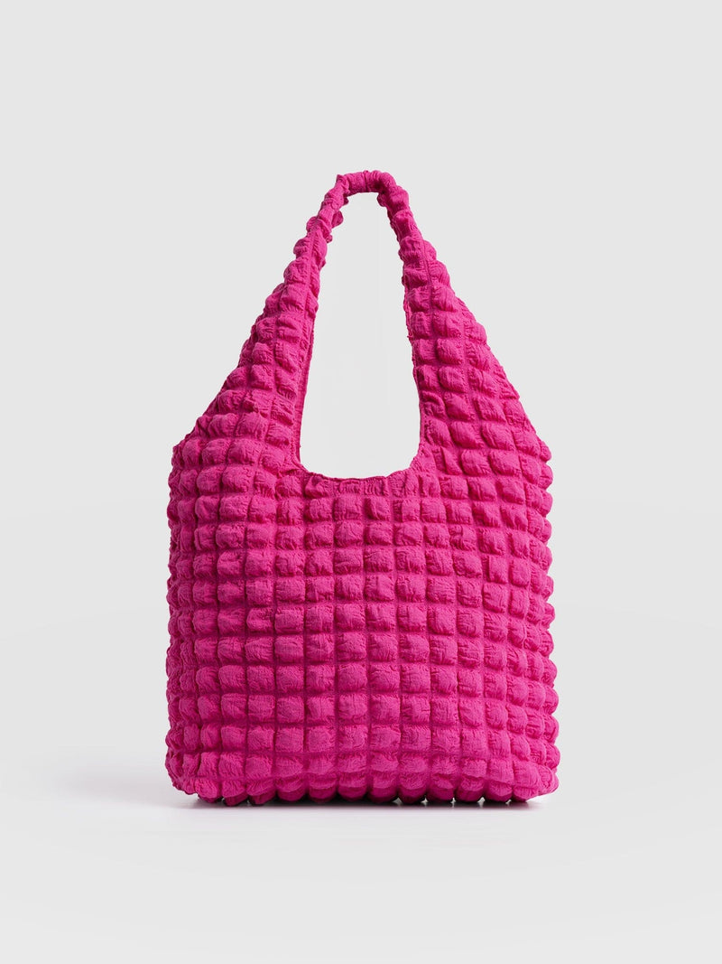 Soho Shoulder Tote Bag - Fuchsia Pink