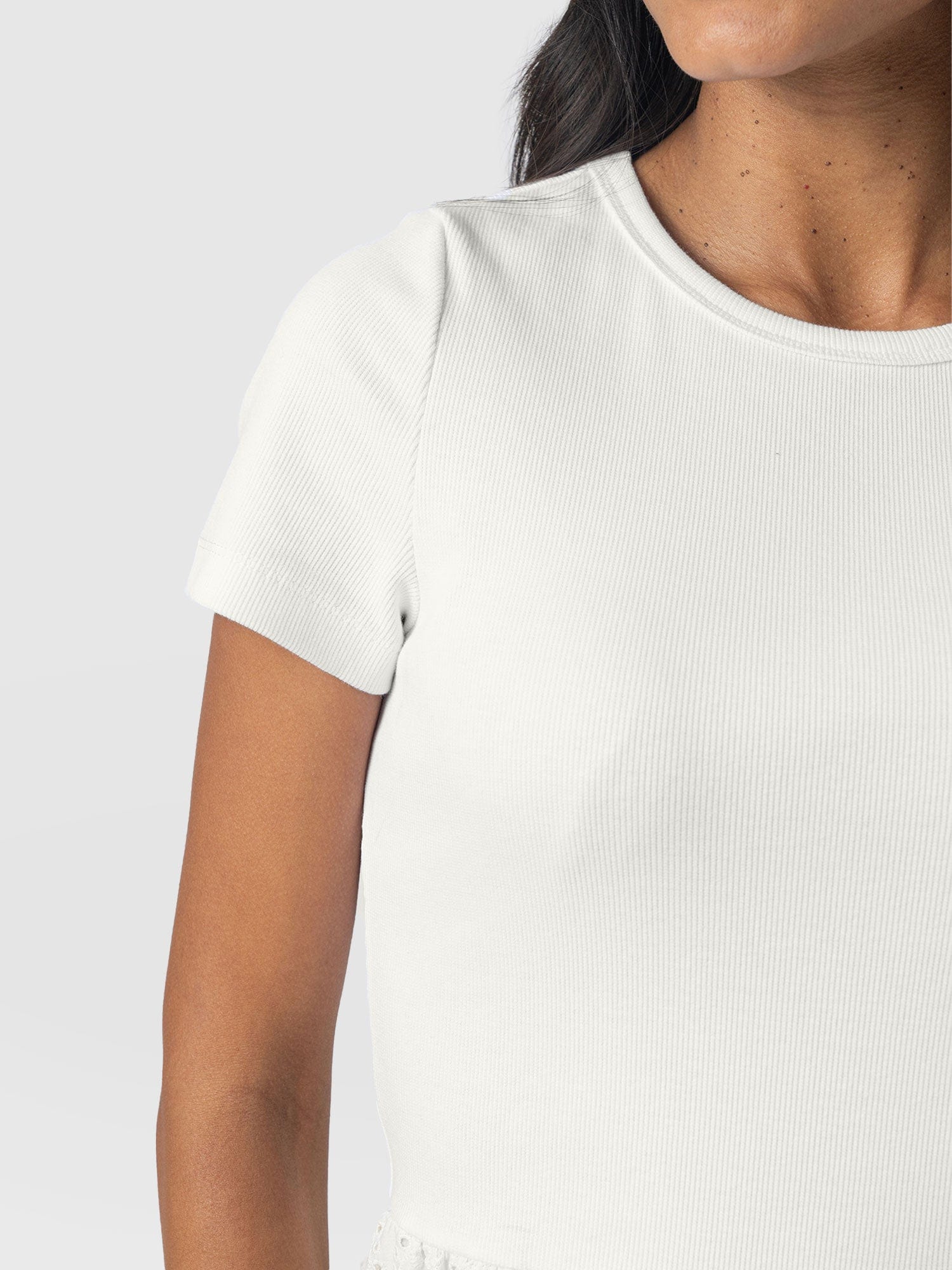 Sophia Contrast Dress - White Broderie - Women's Dresses | Saint + Sofia® UK