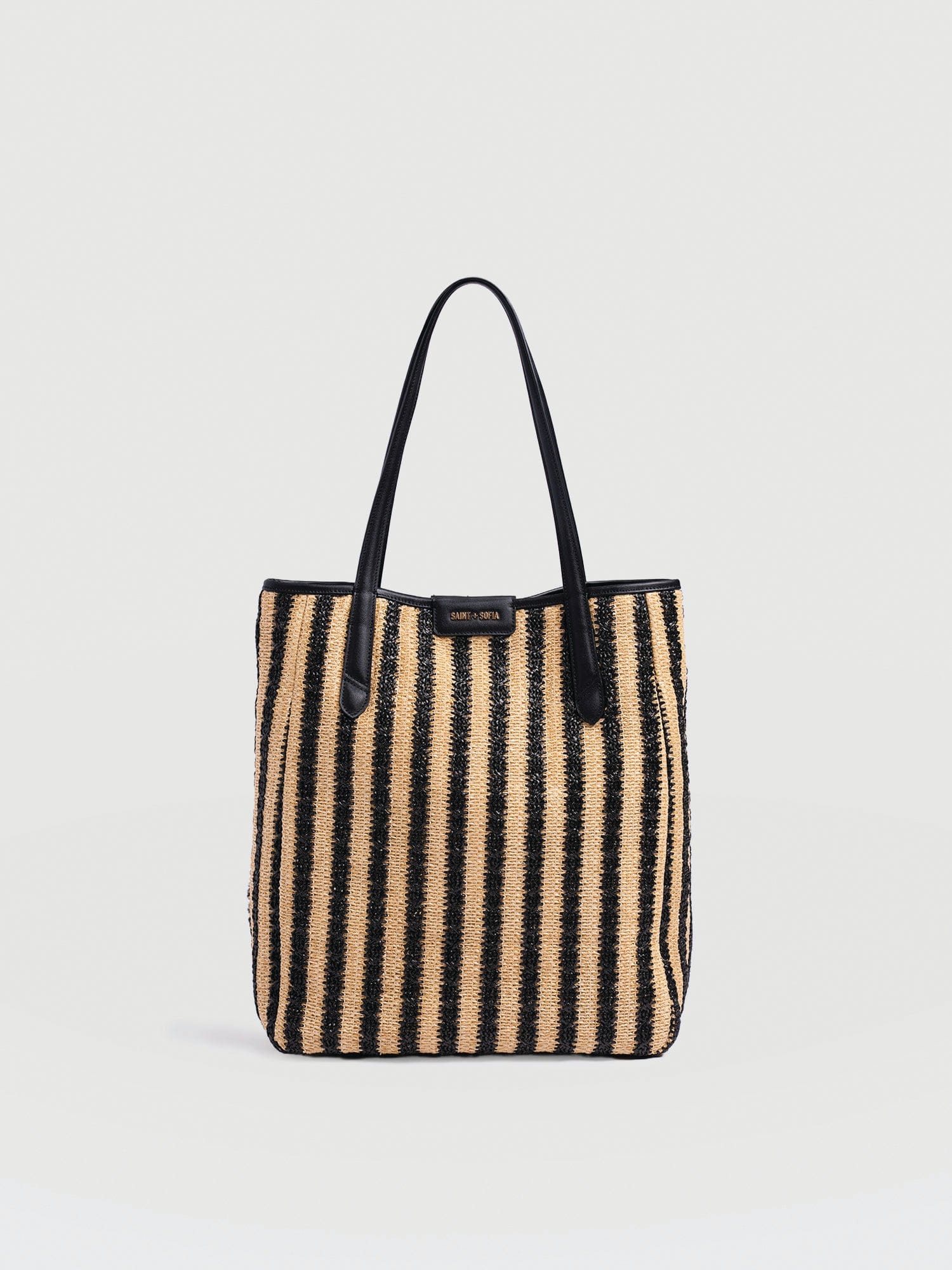 Stella Shopper Bag - Black Raffia
