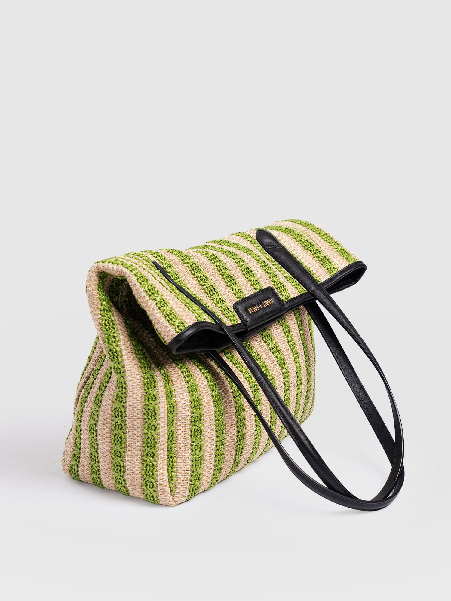 Stella Shopper Bag - Green Raffia - Women's Handbags | Saint + Sofia® UK