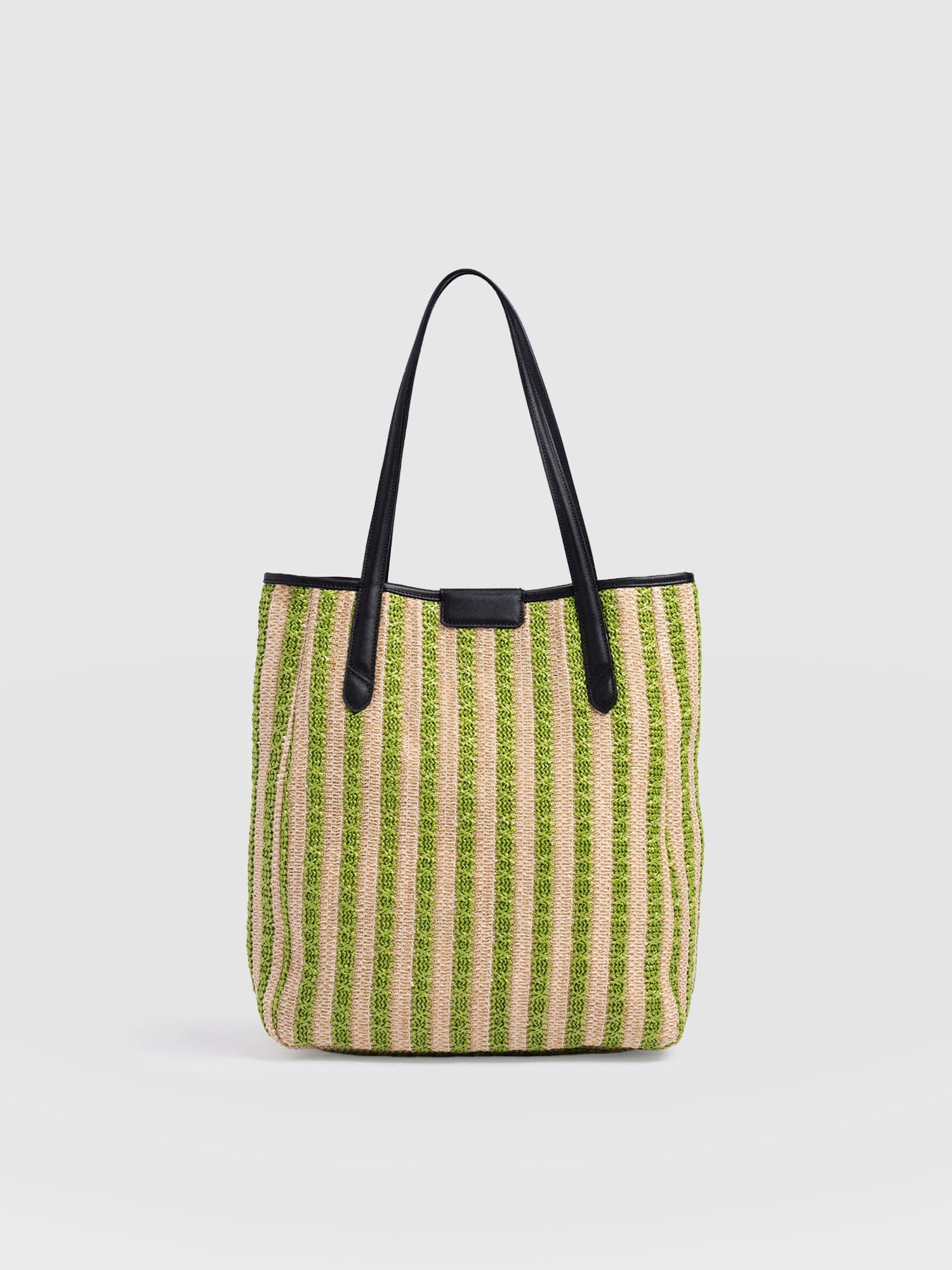 Stella Shopper Bag - Green Raffia