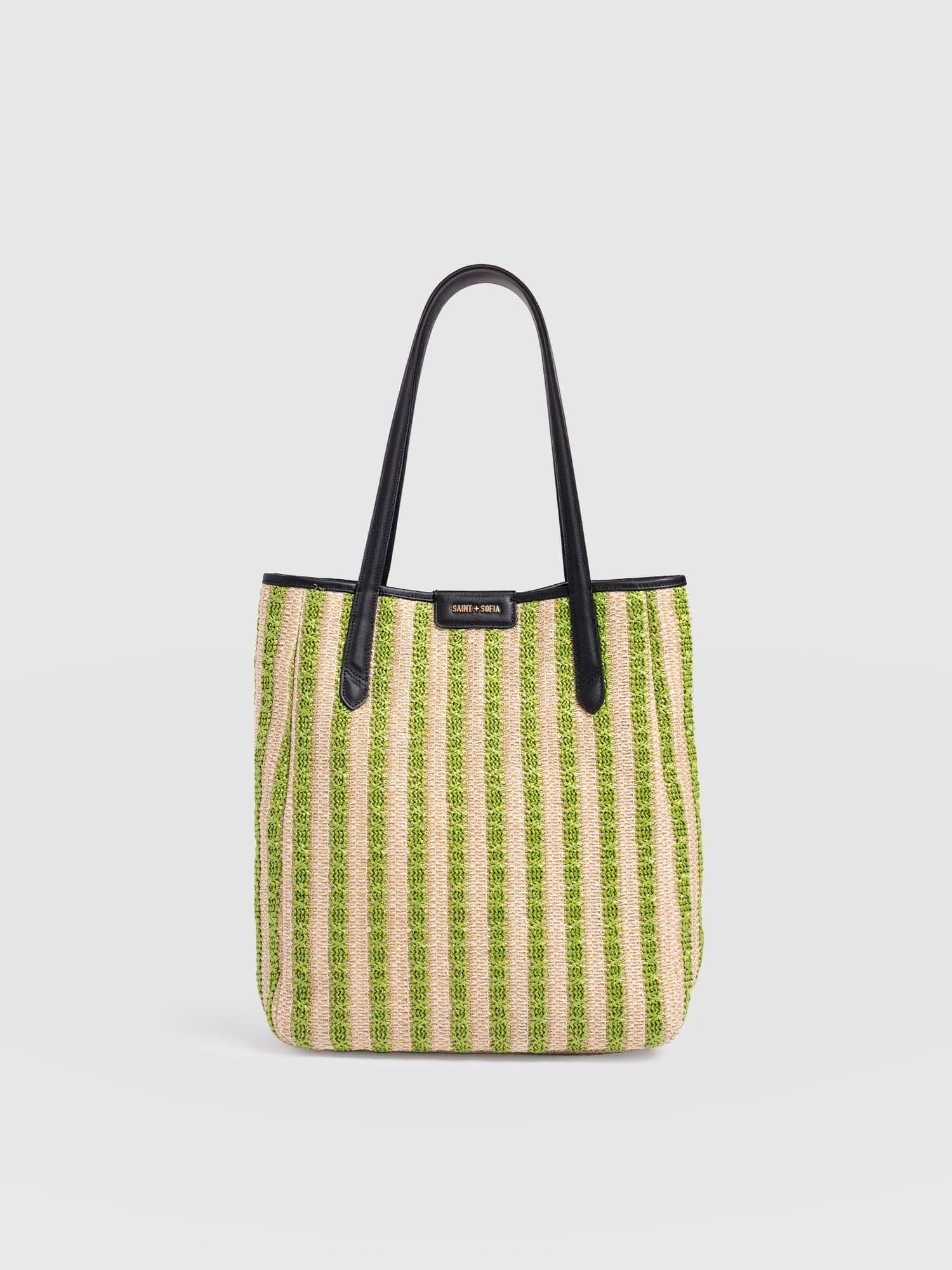 Stella Shopper Bag - Green Raffia