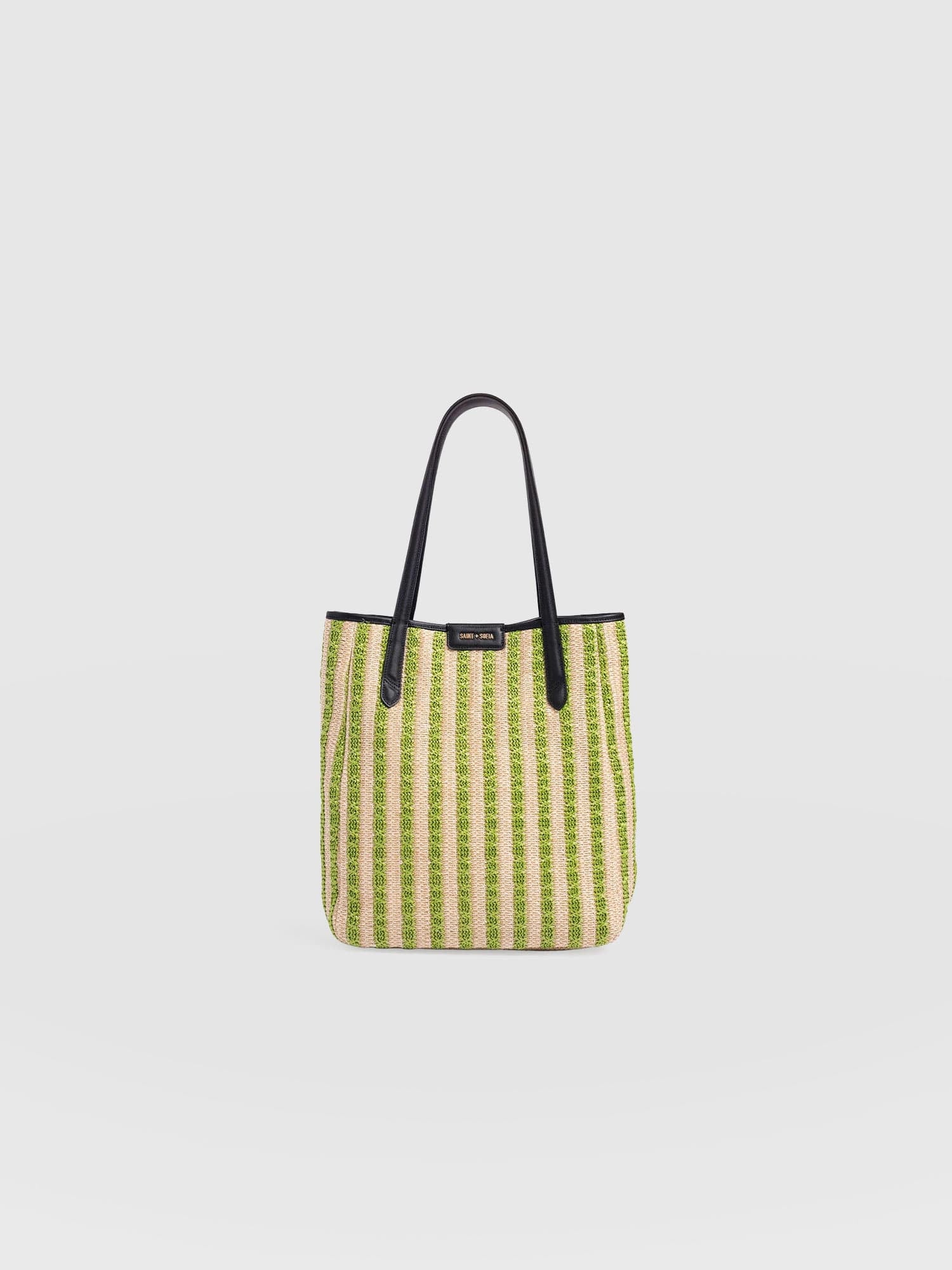 Stella Shopper Bag - Green Raffia