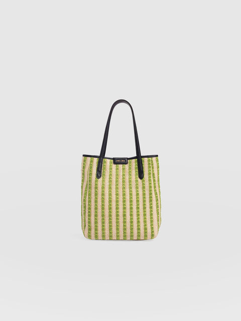 Stella Shopper Bag - Green Raffia