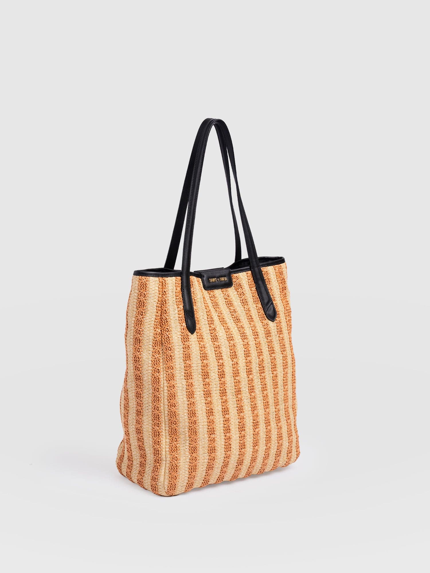 Stella Shopper Bag - Orange Raffia