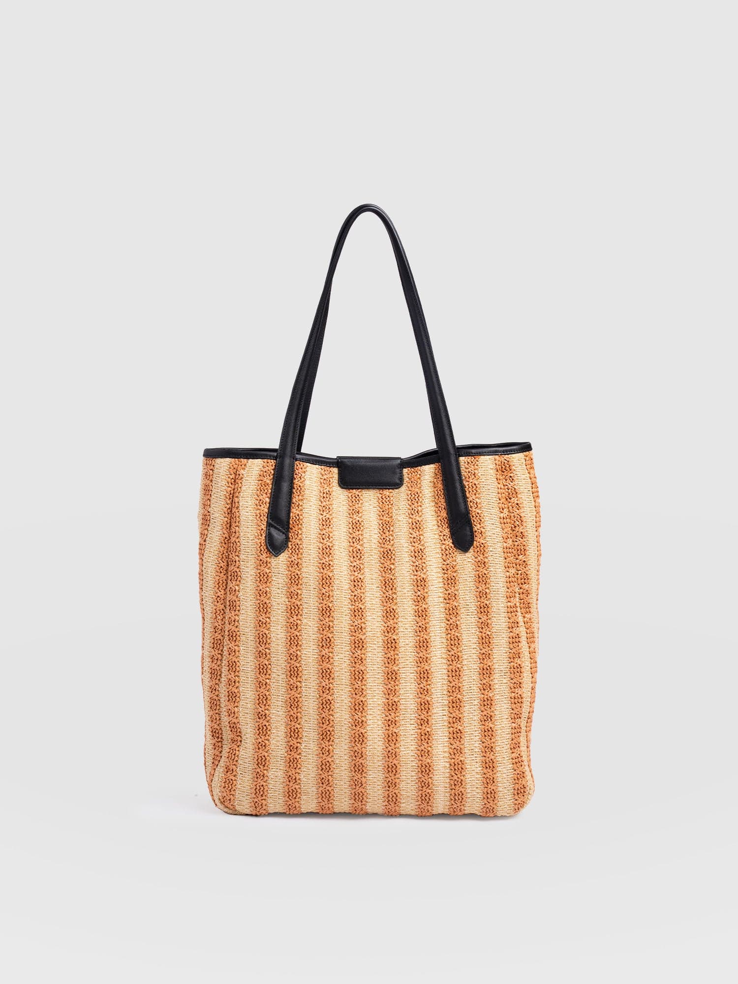Stella Shopper Bag - Orange Raffia