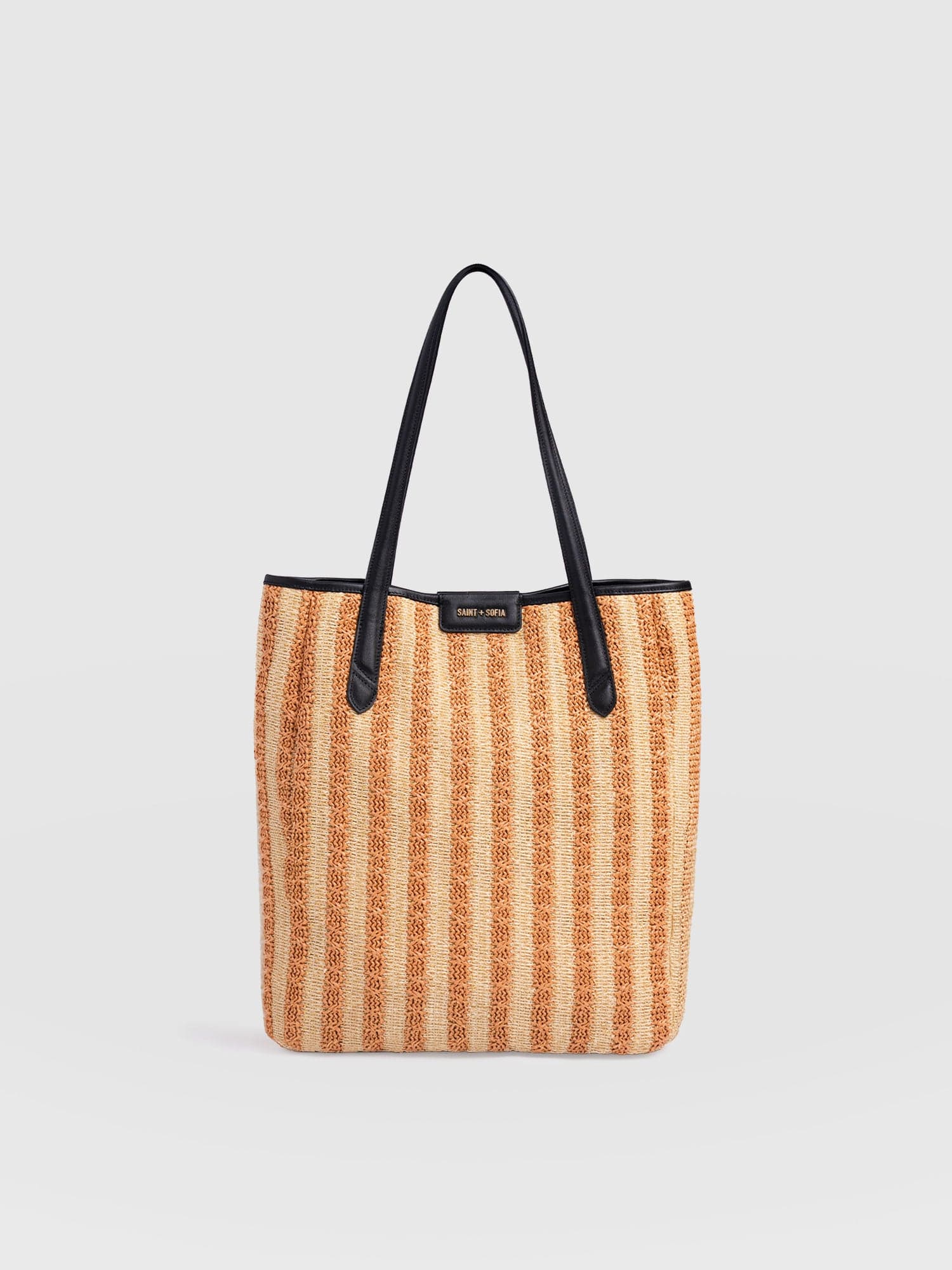 Stella Shopper Bag - Orange Raffia