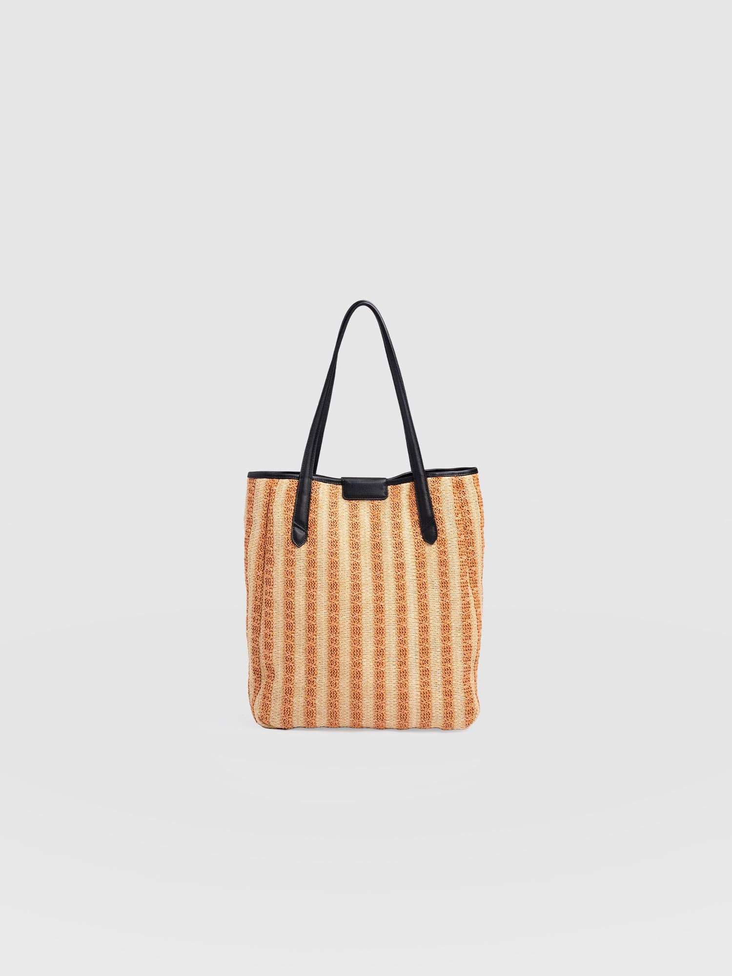 Stella Shopper Bag - Orange Raffia