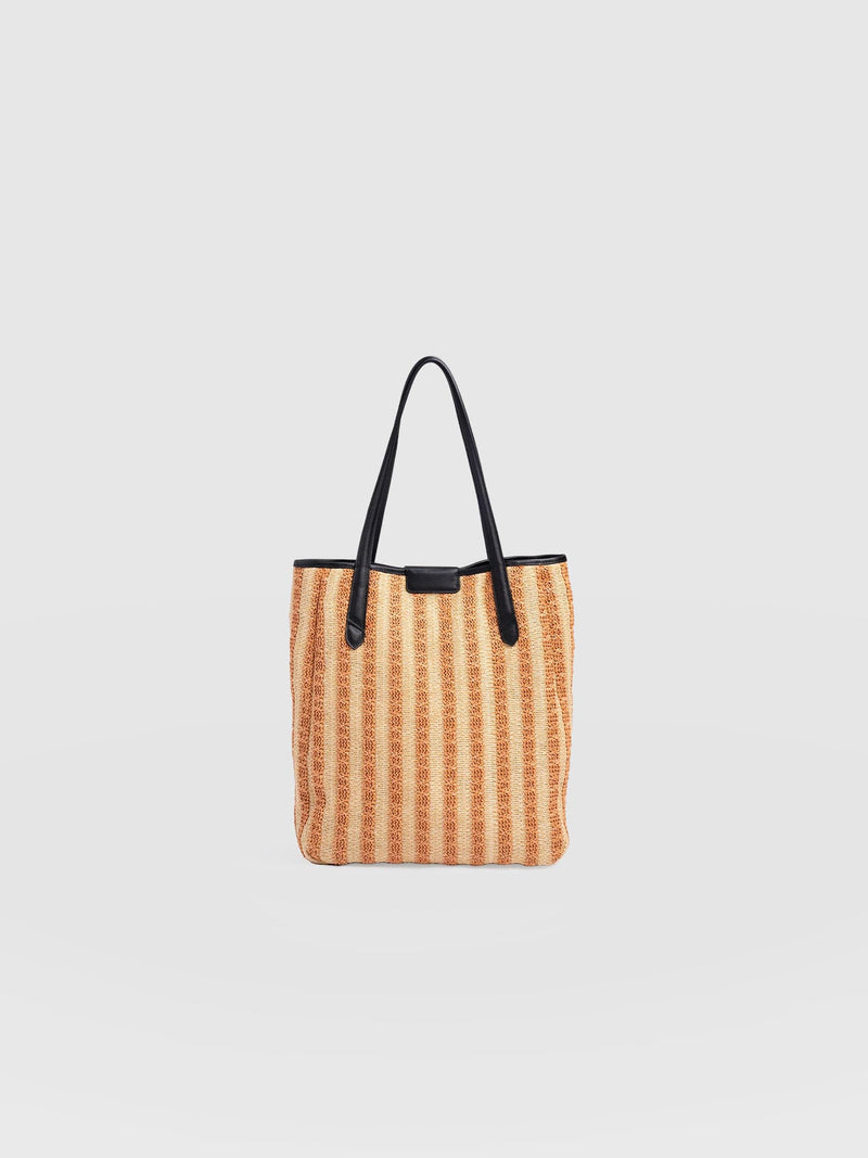 Stella Shopper Bag - Orange Raffia