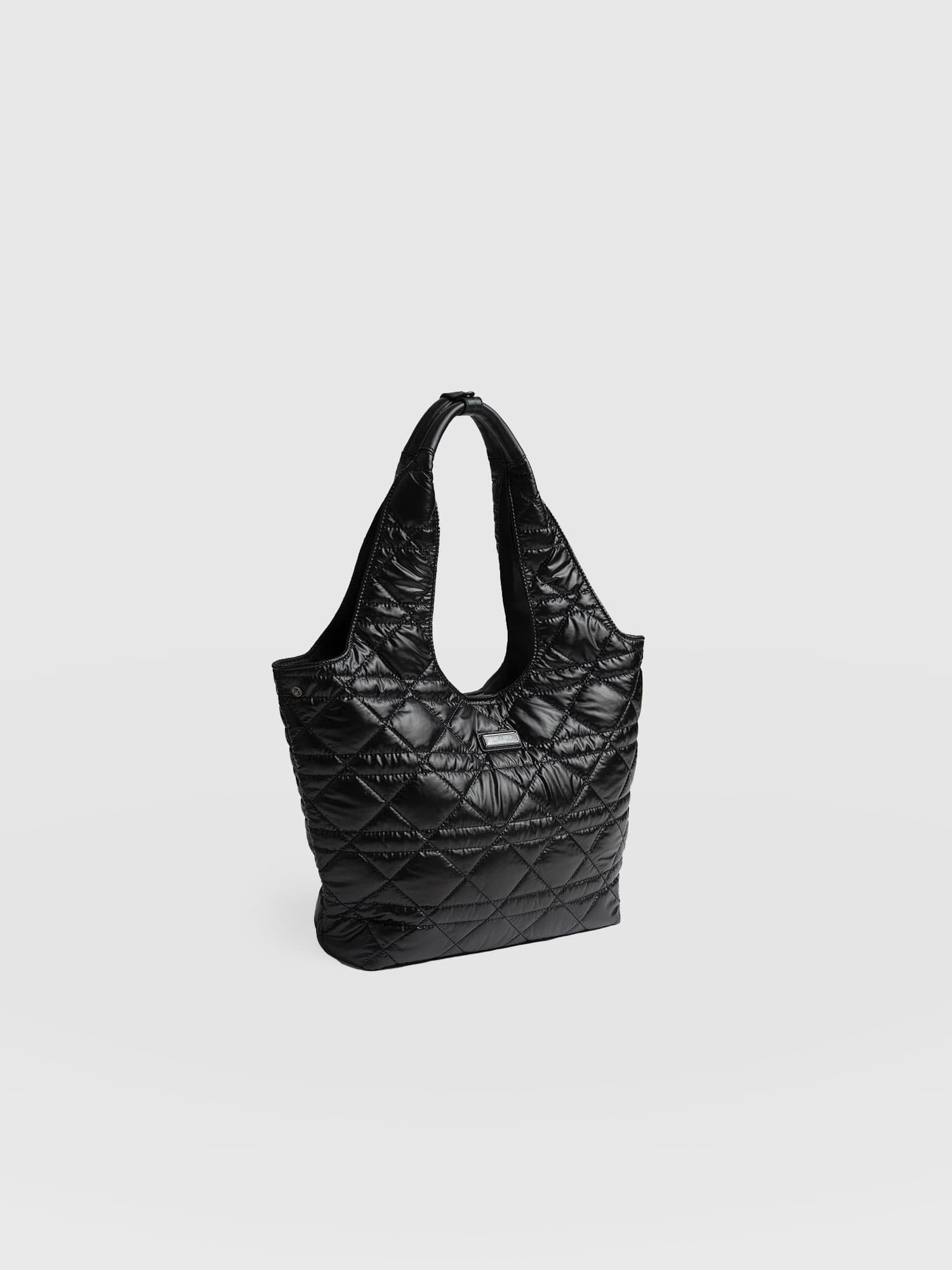 Stella Shoulder Tote Bag - Gloss Black