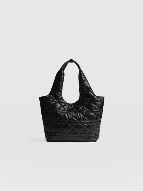 Stella Shoulder Tote Bag - Gloss Black