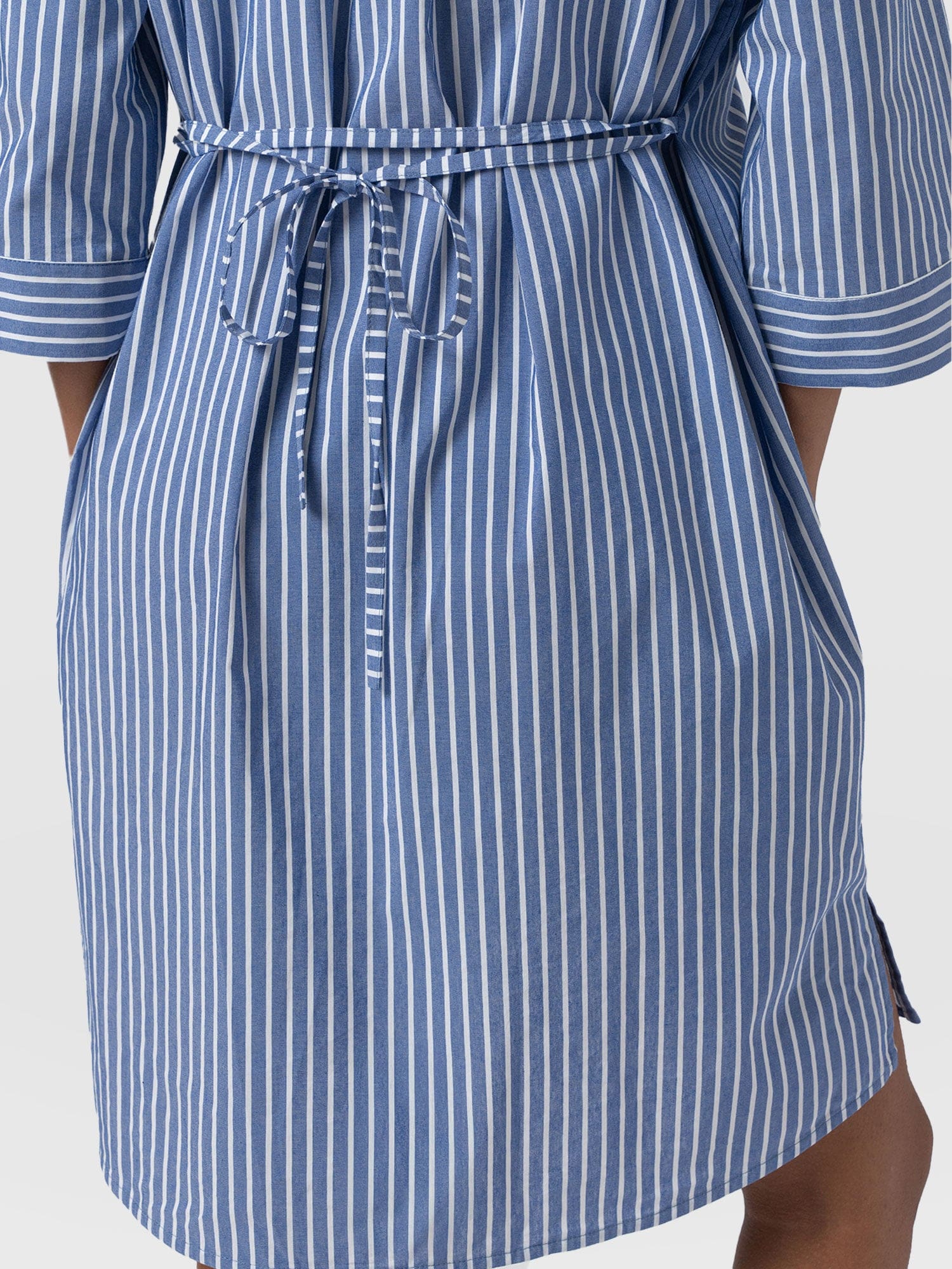 Stevie Shirt Dress - Blue Stripe - Women's Dresses | Saint and Sofia® UK