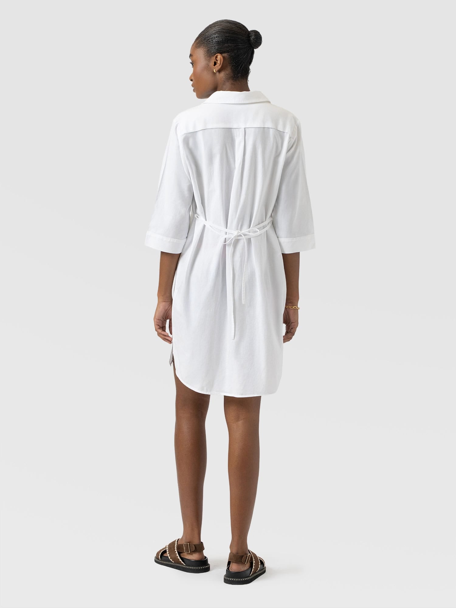 Stevie Shirt Dress - White - Women's Dresses | Saint + Sofia® UK