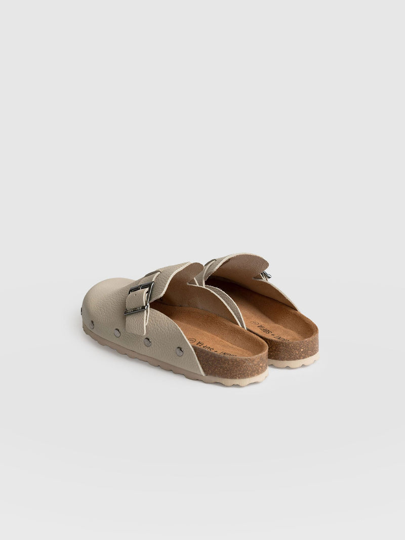Studded Clogs - Cream
