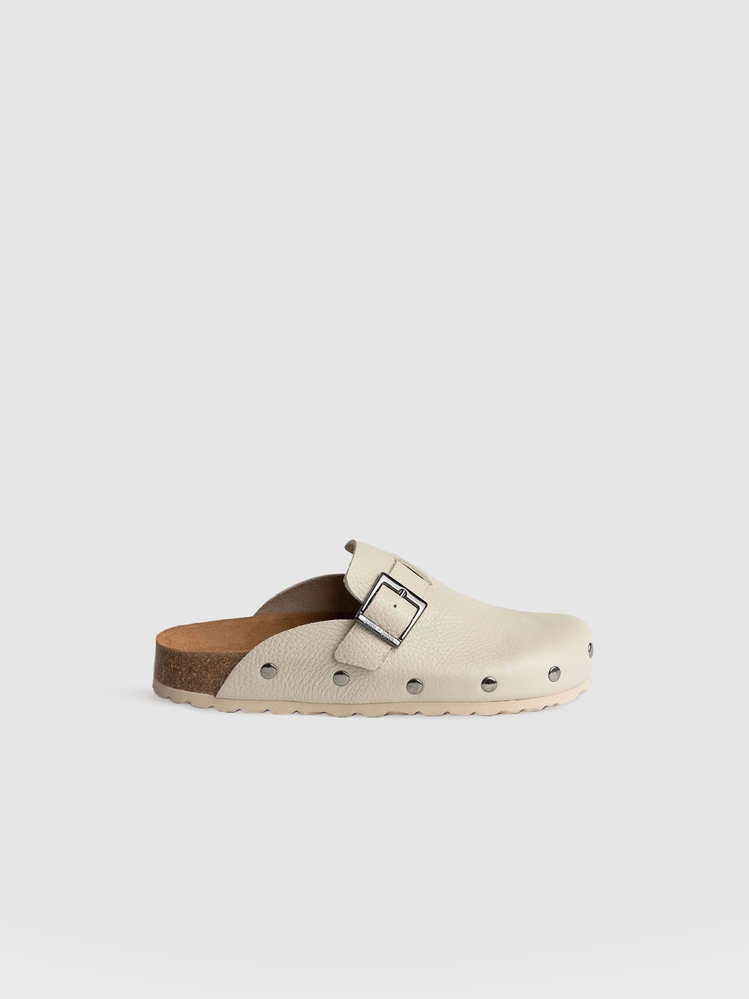 Studded Clogs - Cream