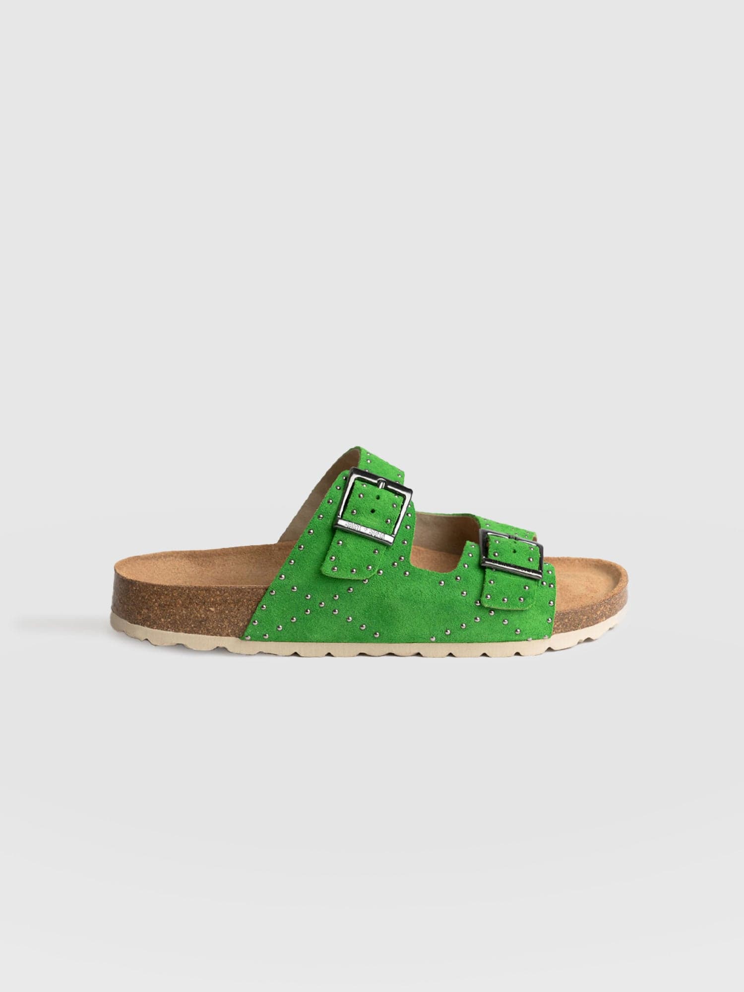 Studded Sutton Slides - Green