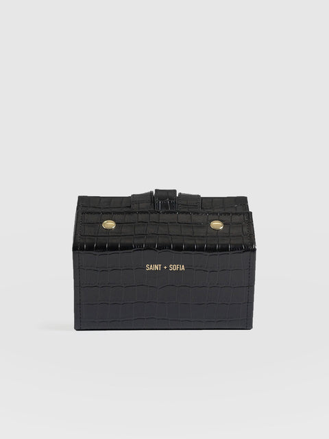 Sunglasses Multi Case Black Croc - Women's Travel Accessories | Saint + Sofia® UK