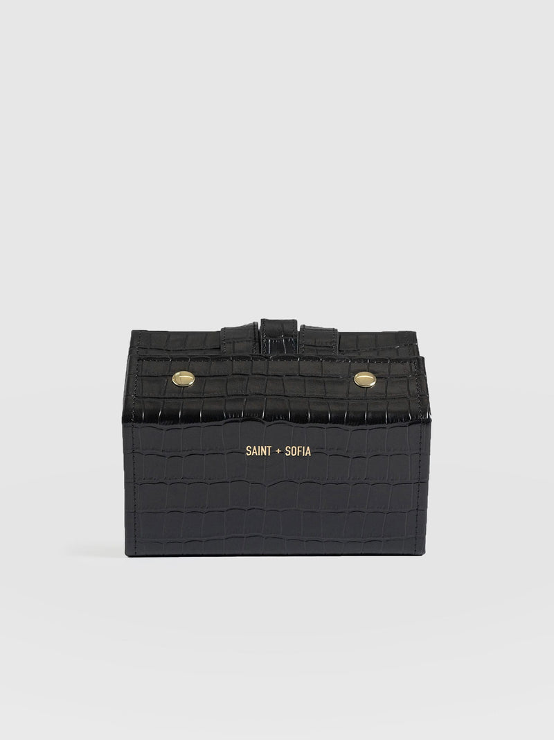 Sunglasses Multi Case Black Croc - Women's Travel Accessories | Saint + Sofia® UK