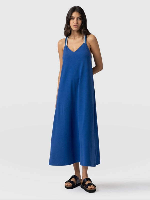 Sunset Dress Cobalt Blue - Navy Lurex