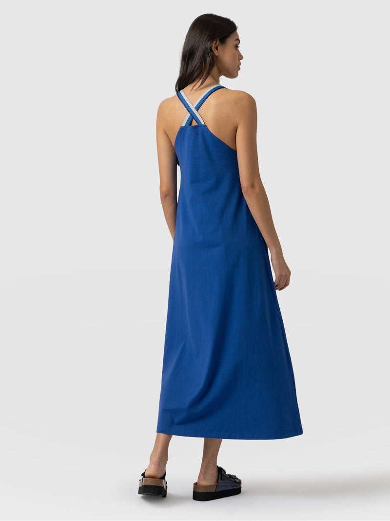 Sunset Dress Cobalt Blue - Navy Lurex