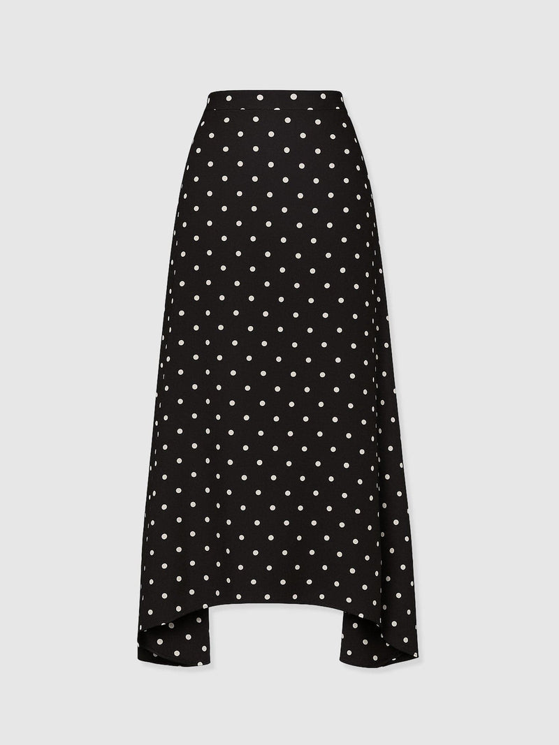 Sutton Skirt - Black Polka Dot