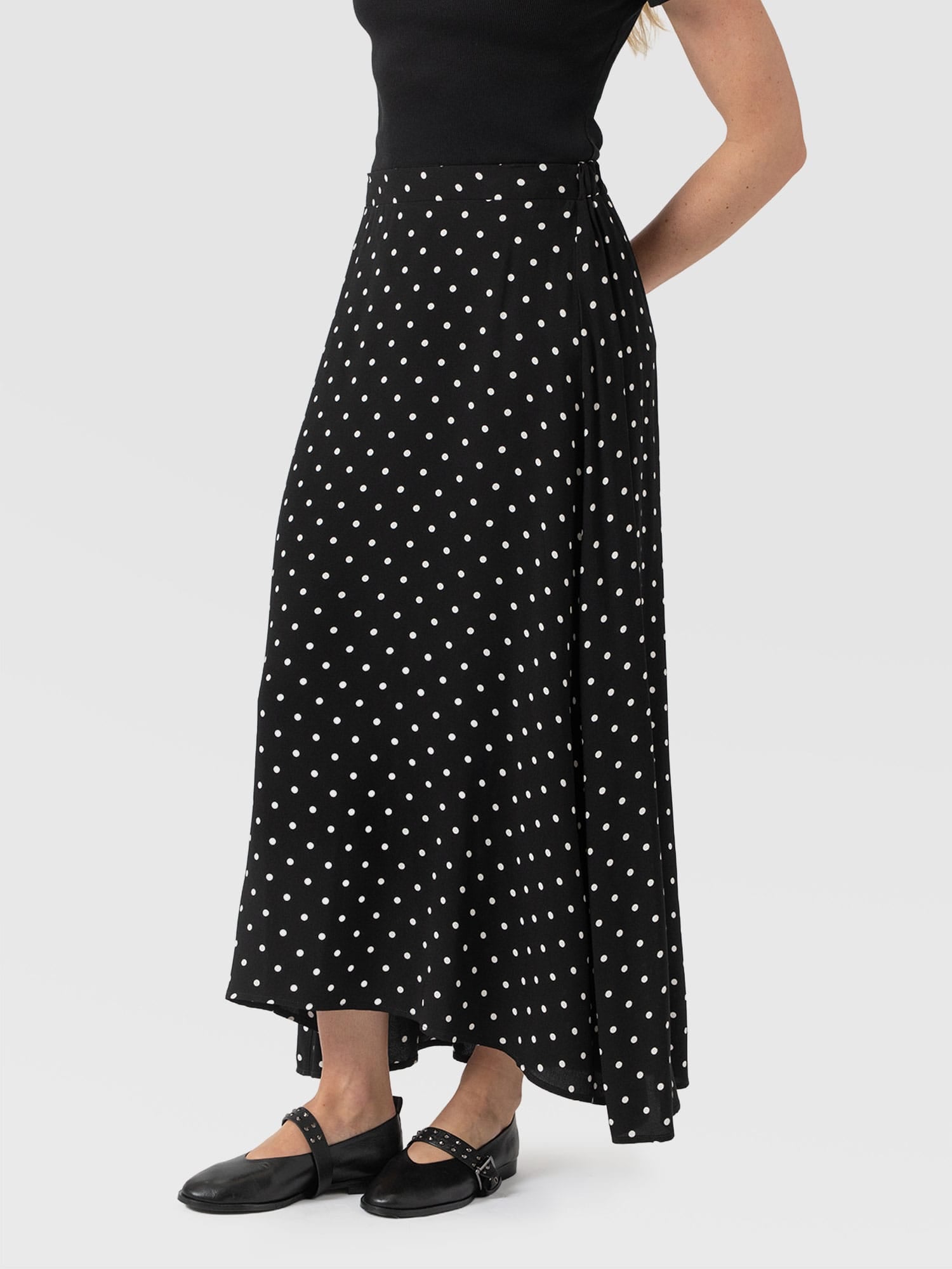Sutton Skirt - Black Polka Dot - Women's Skirts | Saint + Sofia® UK