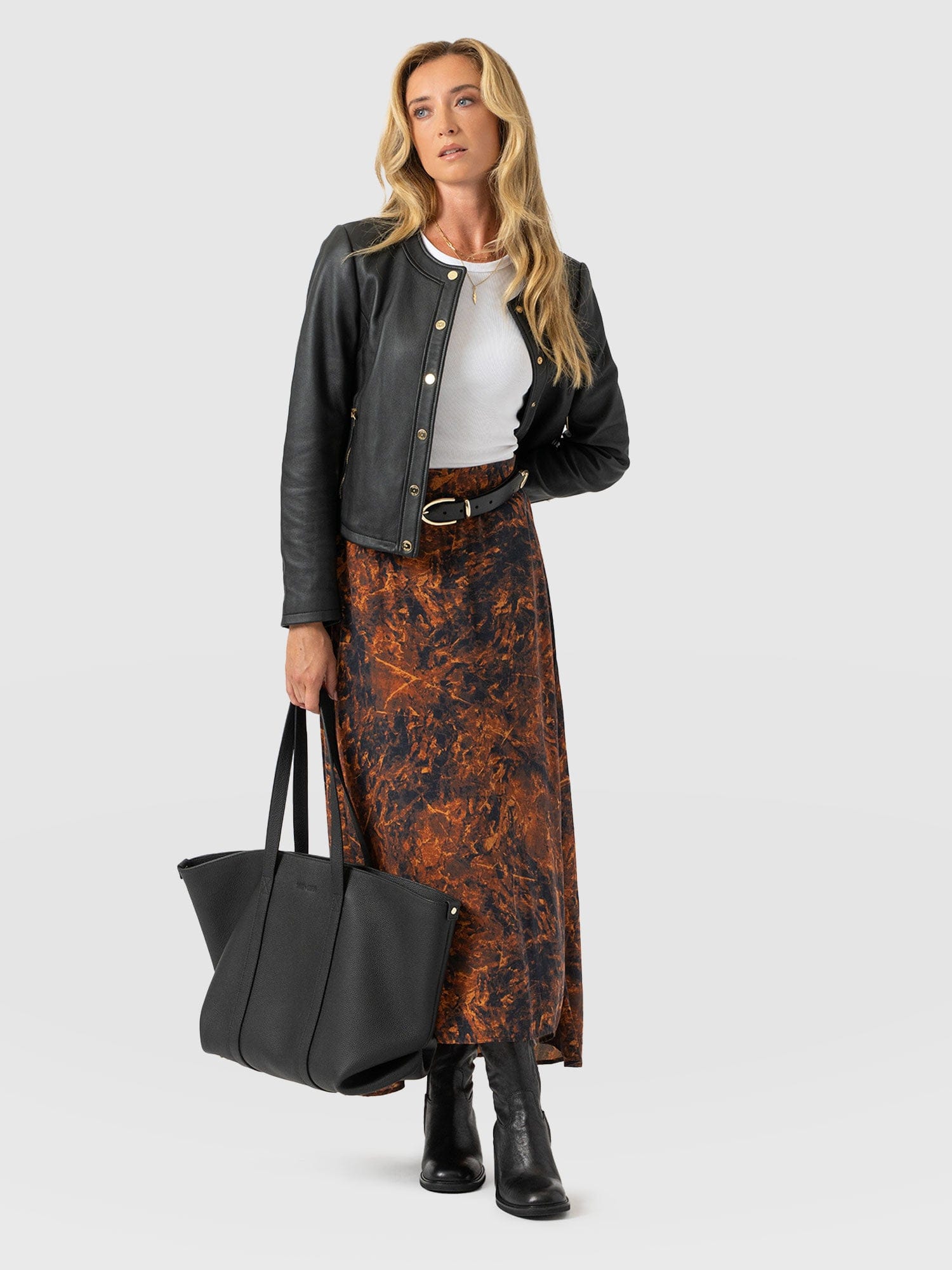 Sutton Skirt - Brown Marble