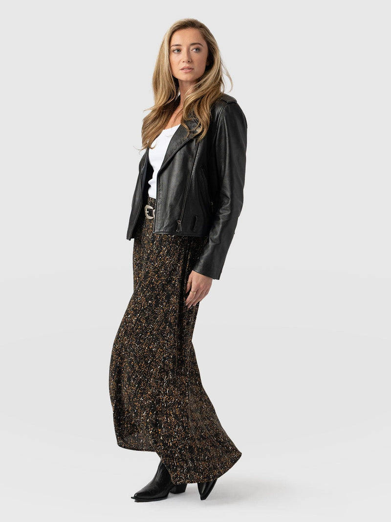 Sutton Skirt - Ditsy Leopard