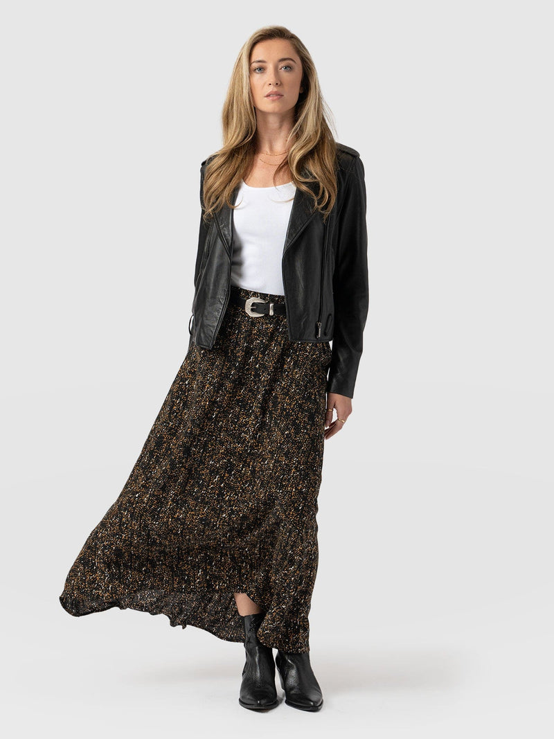 Sutton Skirt - Ditsy Leopard