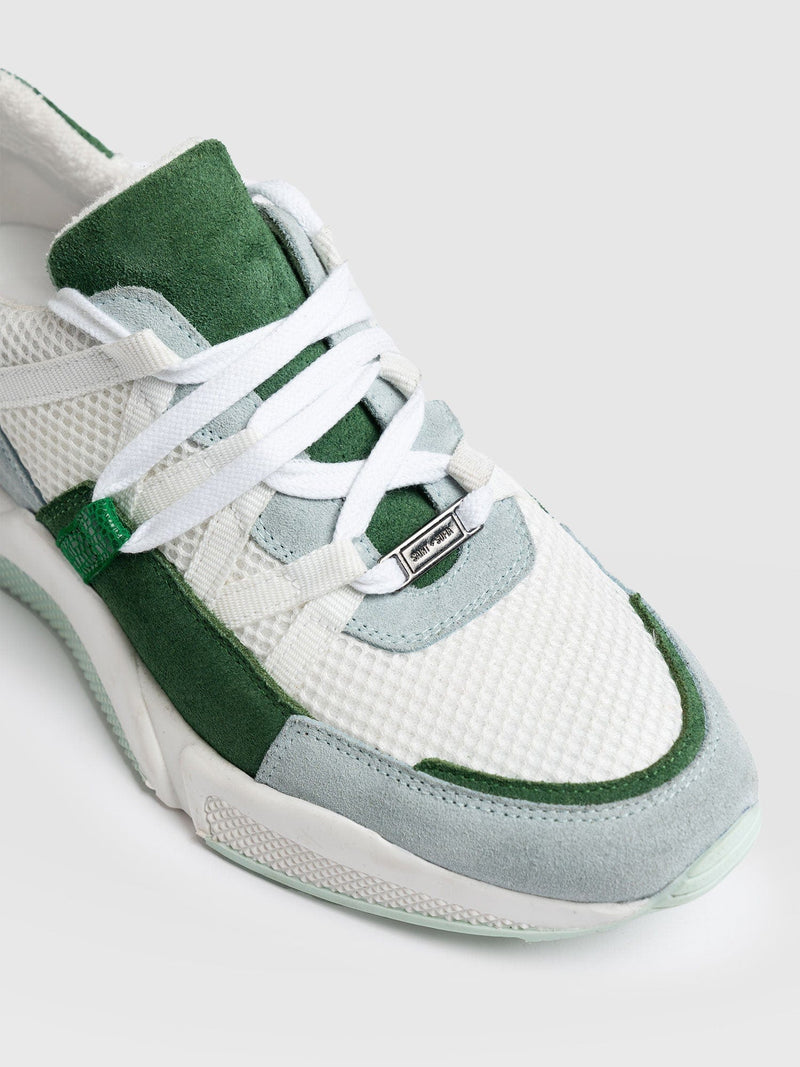 Saint + Sofia Women's Sutton Trainer Shoes, green/blue, Leather, Size UK 7