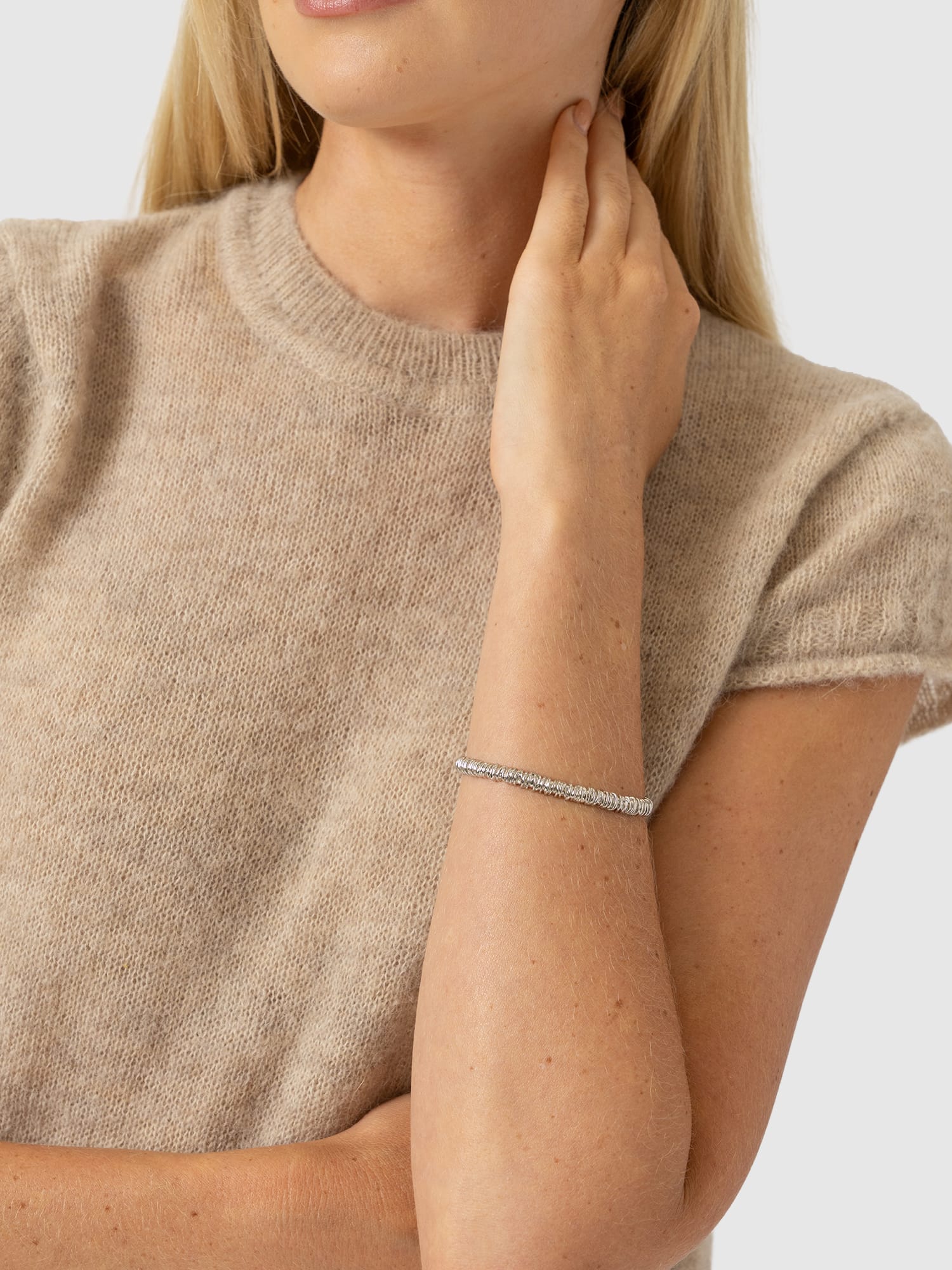 Swirl Bangle - Silver