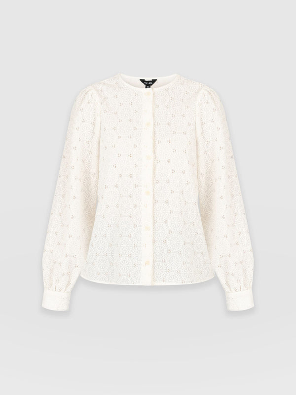 Tabitha Blouse - Cream Broderie