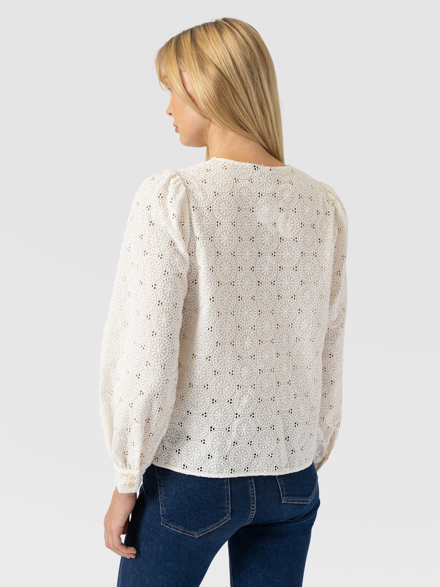 Tabitha Blouse - Cream Broderie