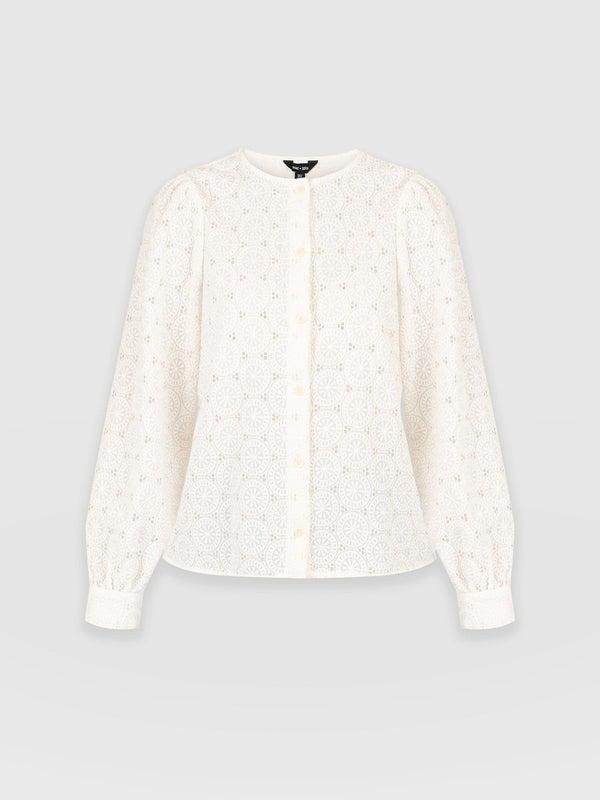 Tabitha Blouse - Cream Broderie