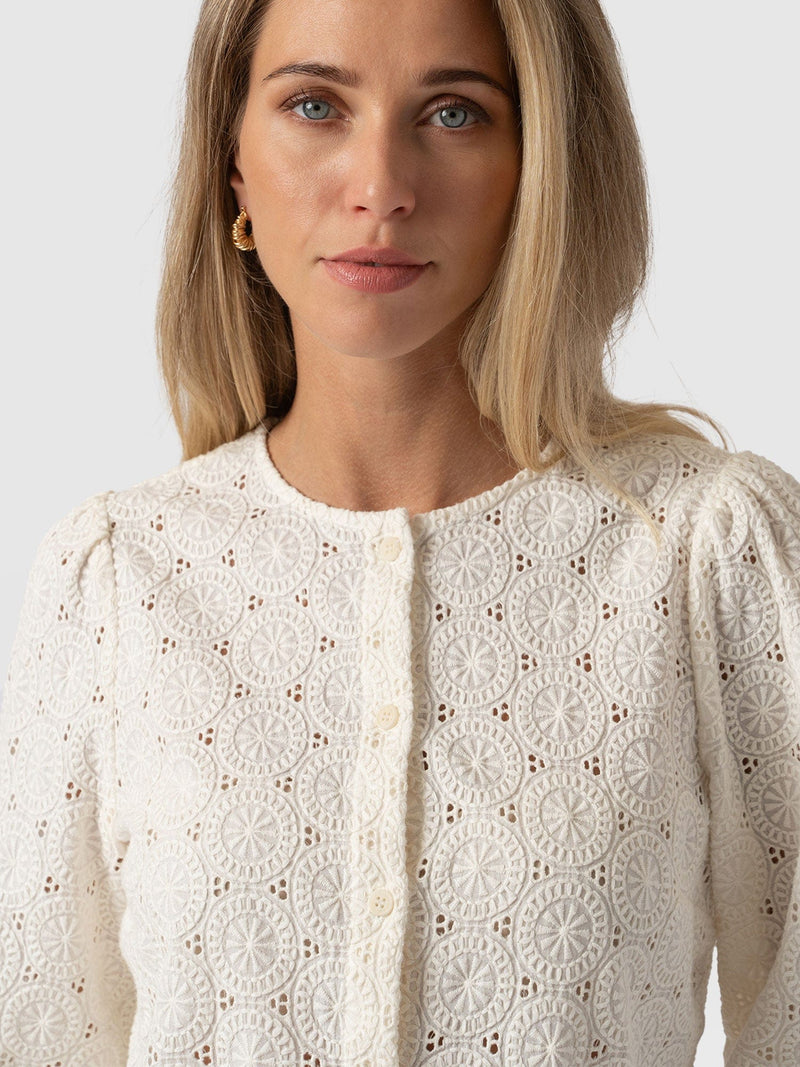 Tabitha Blouse - Cream Broderie