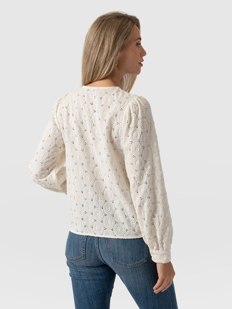 Tabitha Blouse - Cream Broderie