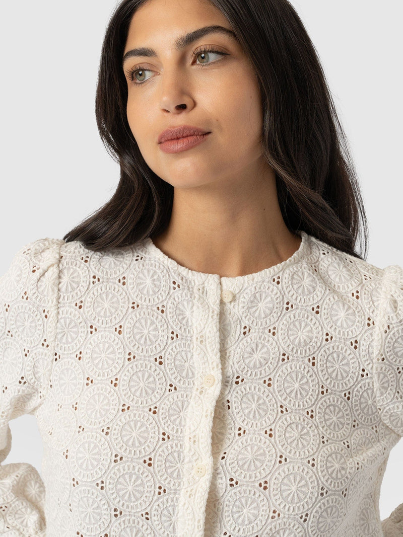 Tabitha Blouse - Cream Broderie