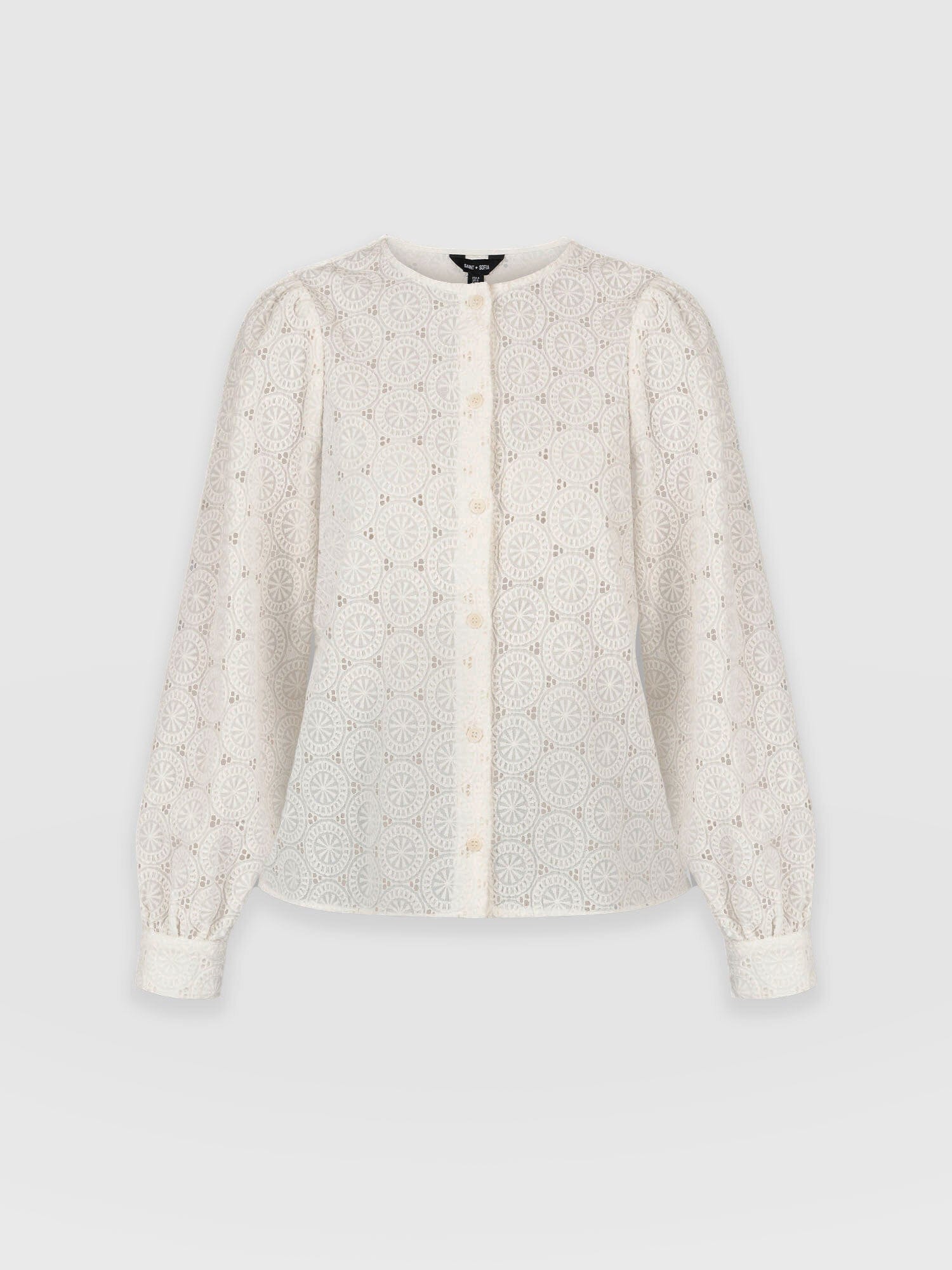 Tabitha Blouse - Cream Broderie